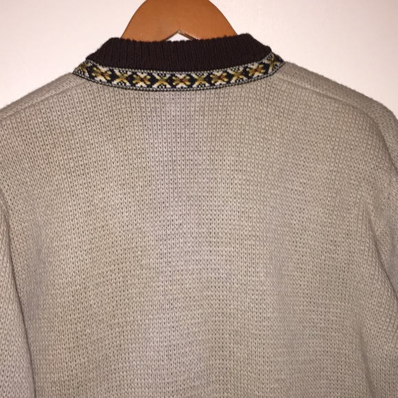 Vtg GANN Fair Isle Nordic Wool Cardigan Sweater - Picture 8 of 8